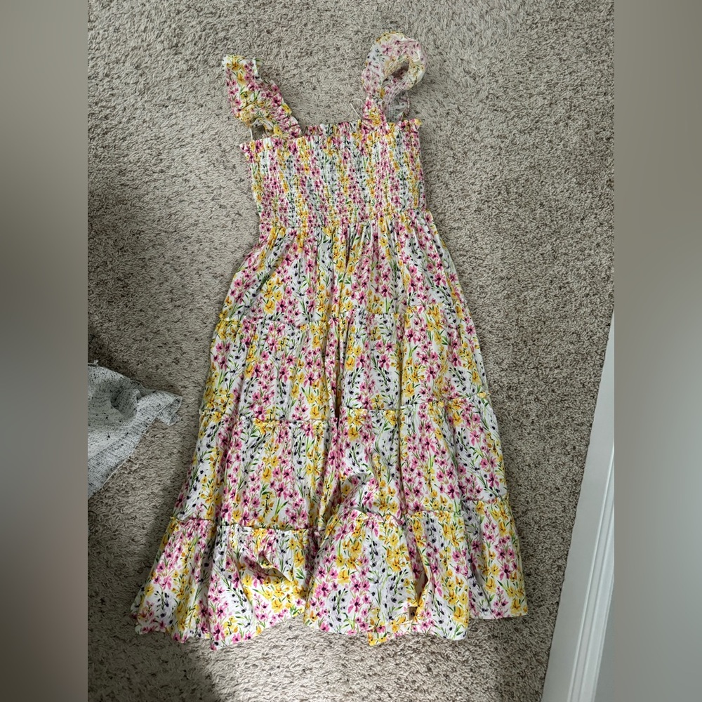 Crown & Ivy Smocked midi dress